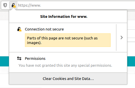 Firefox Connection not secure